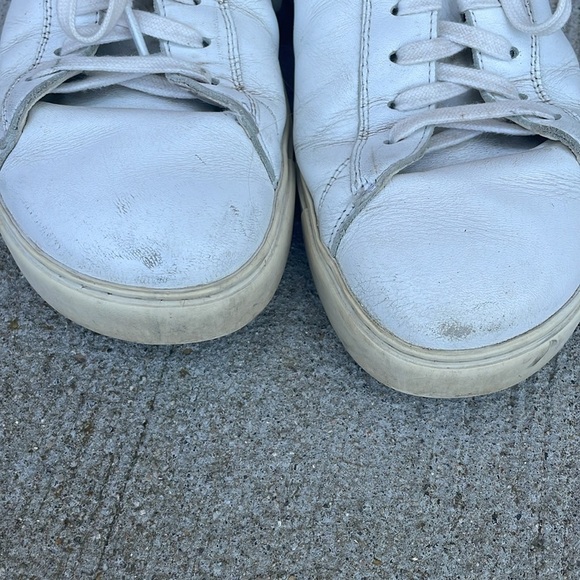 BIRKENSTOCK WHITE LEATHER TIE SNEAKERS SZ 41 US/8-8.5 Arran - Picture 4 of 7